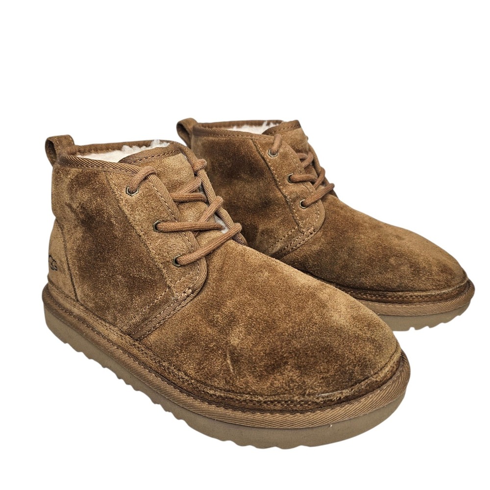 UGG Neumel Women 4 Chestnut Brown Suede Ankle Boots Chukka 1017320K
